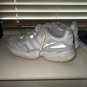 Adidas Gray and White Chunky Sneakers